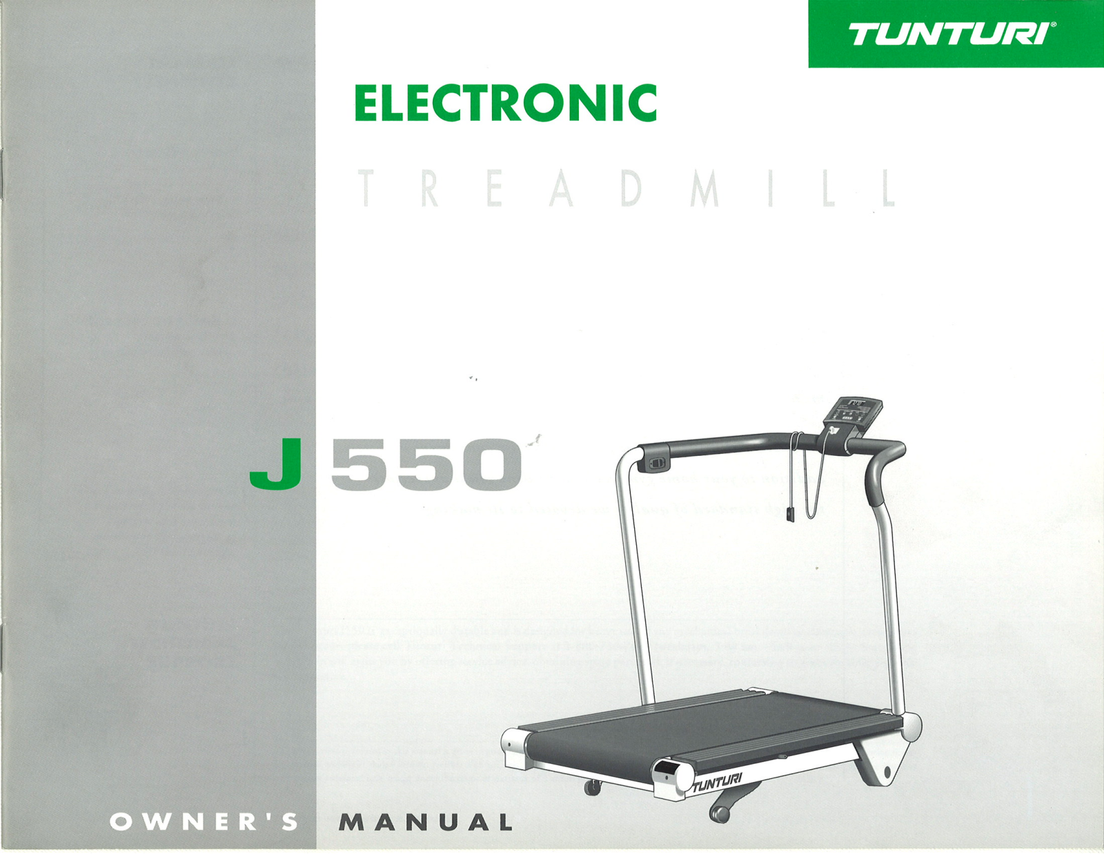 Tunturi J550 User Manual