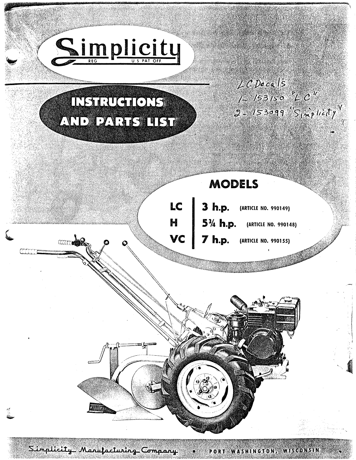 Simplicity VC User Manual