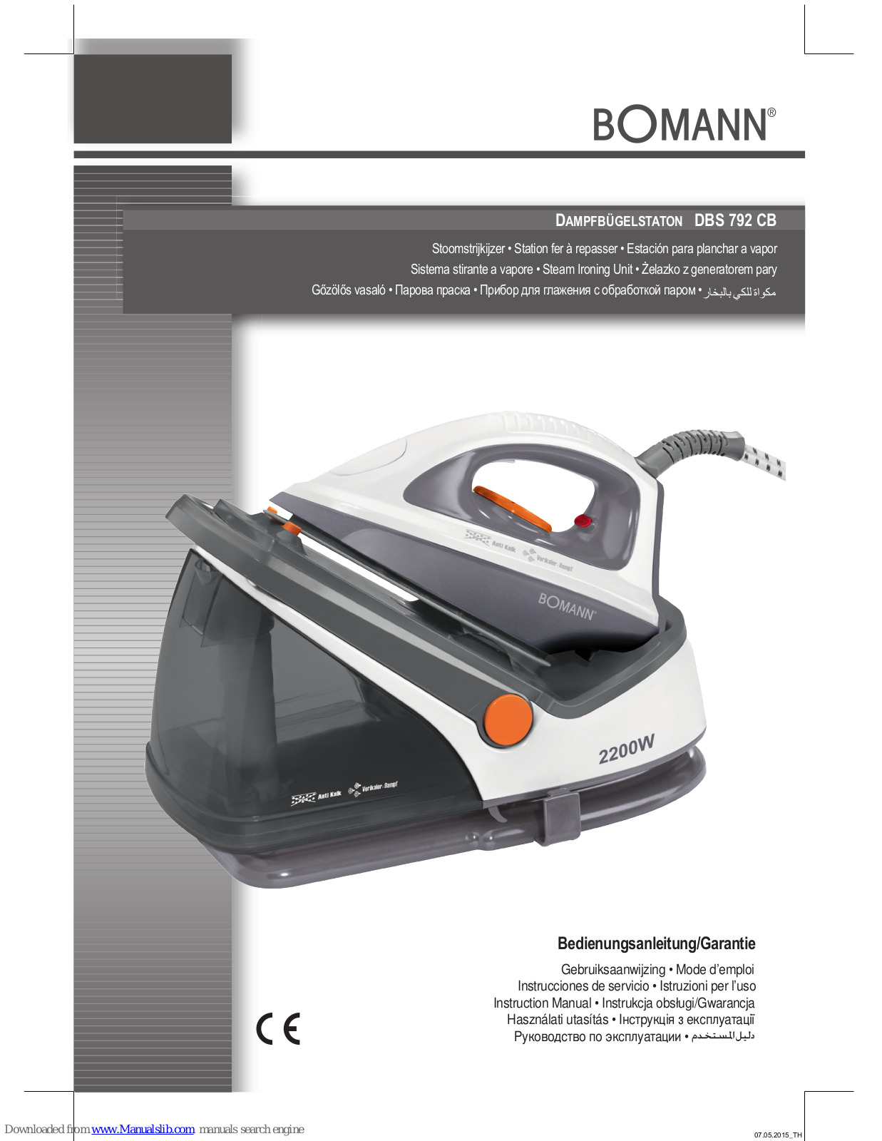 BOMANN DBS 792 CB Instruction Manual