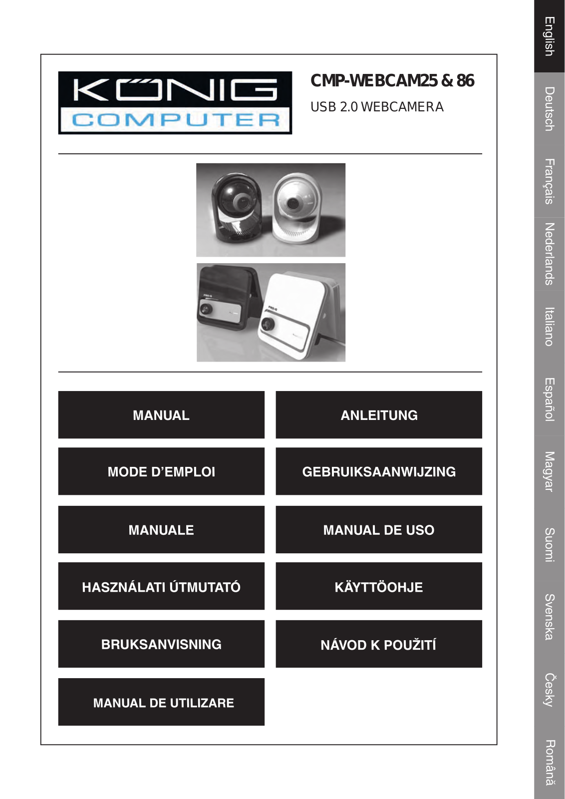 Konig CMP-WEBCAM25, CMP-WEBCAM86 User Manual