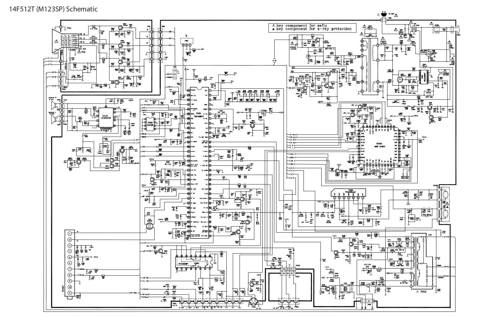 TCL M123SP, M123SP, RCA+14F512T Diagram