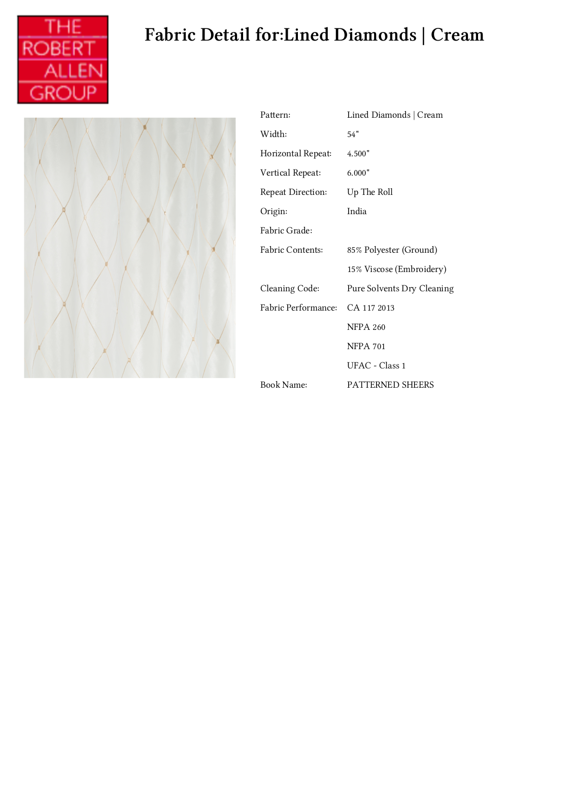 Robert Allen RALF2047 Specifications - ManualMachine.com