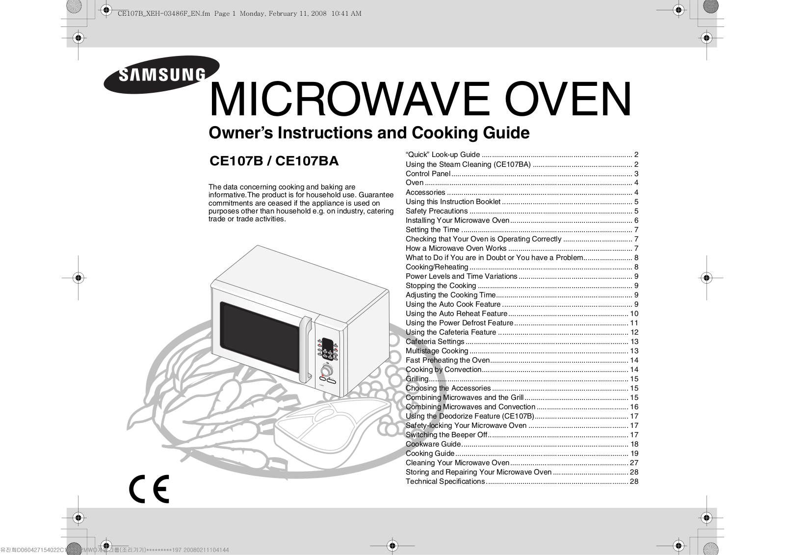 Samsung CE107BA-S User Manual