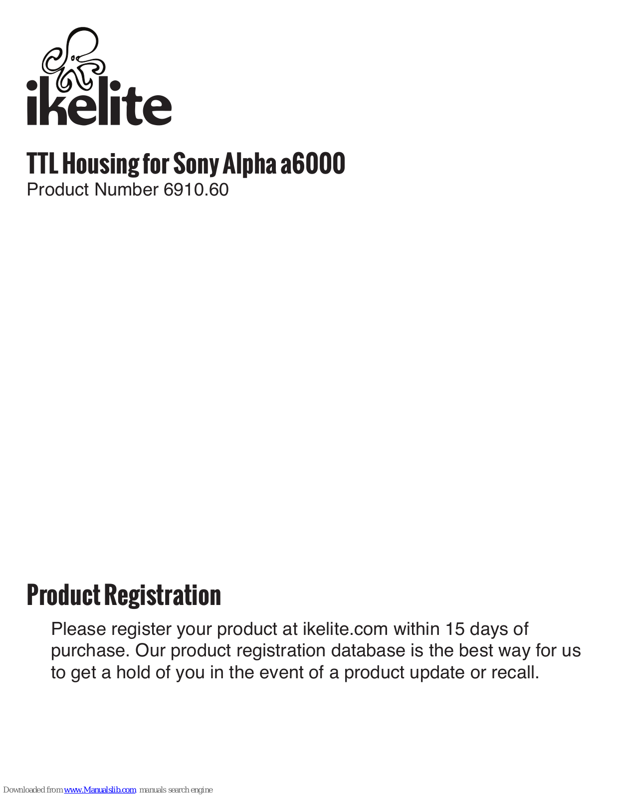 Ikelite 6910.60 User Manual