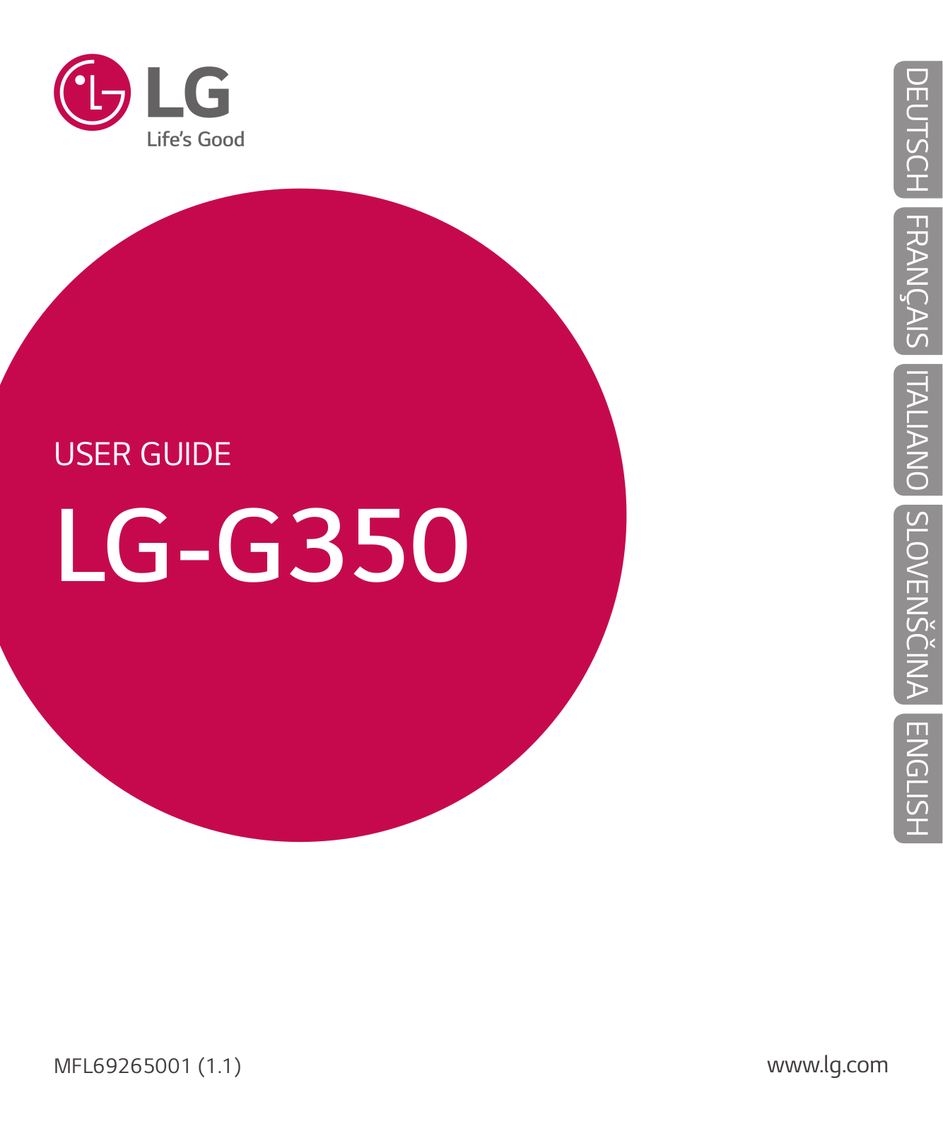 LG LGG350 User manual