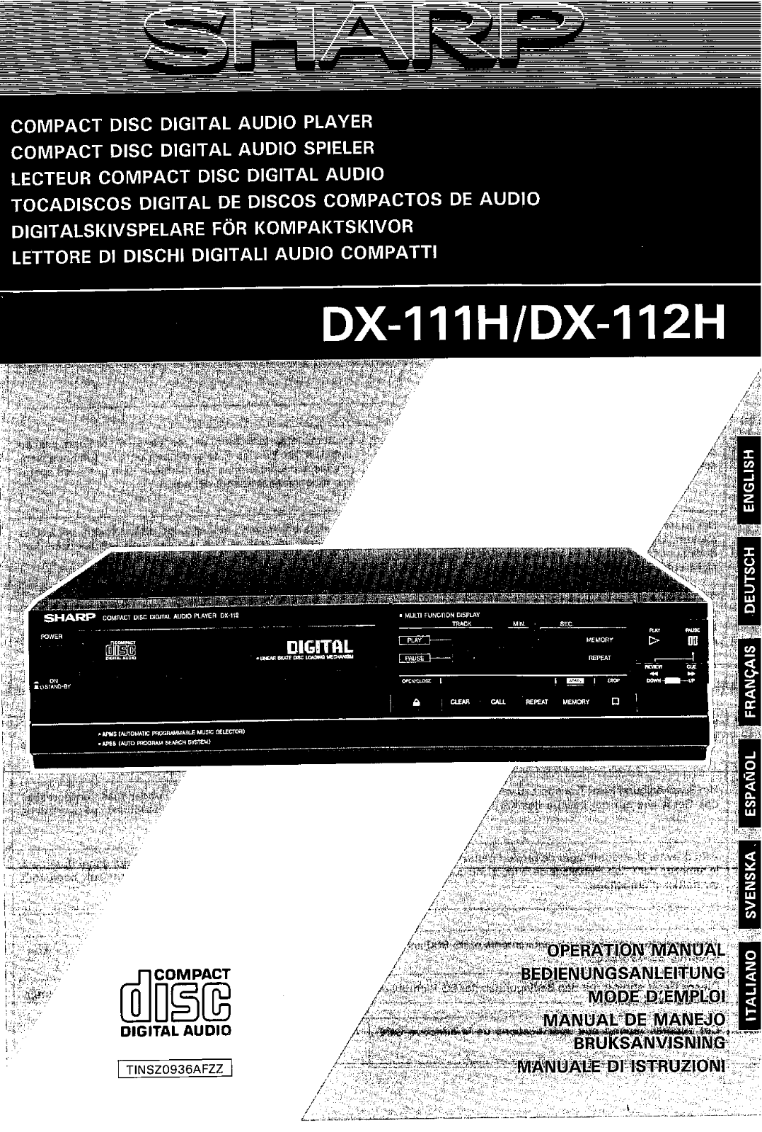Sharp DX-112H, DX-111H Manual