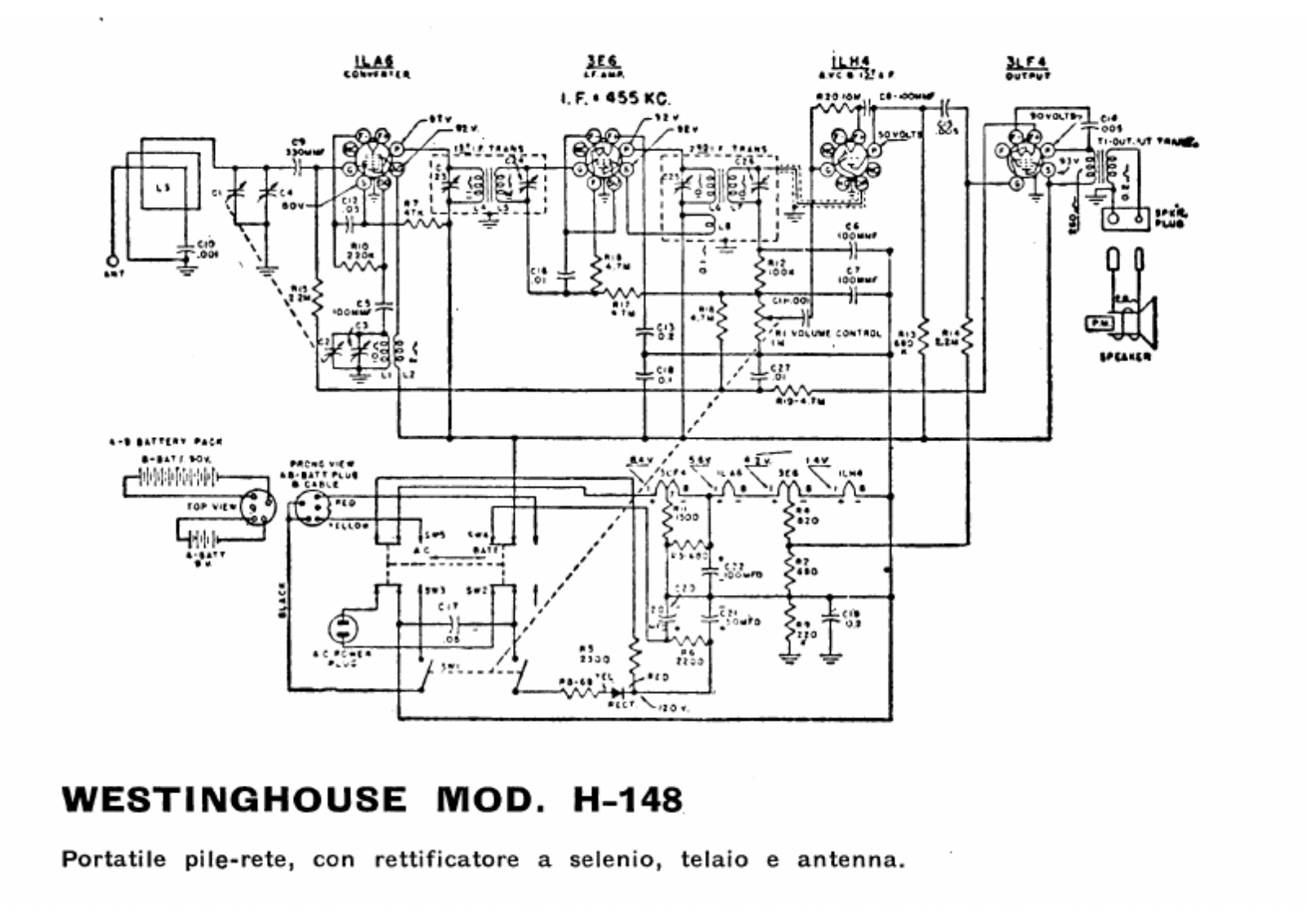 Westinghouse h 148 schematic