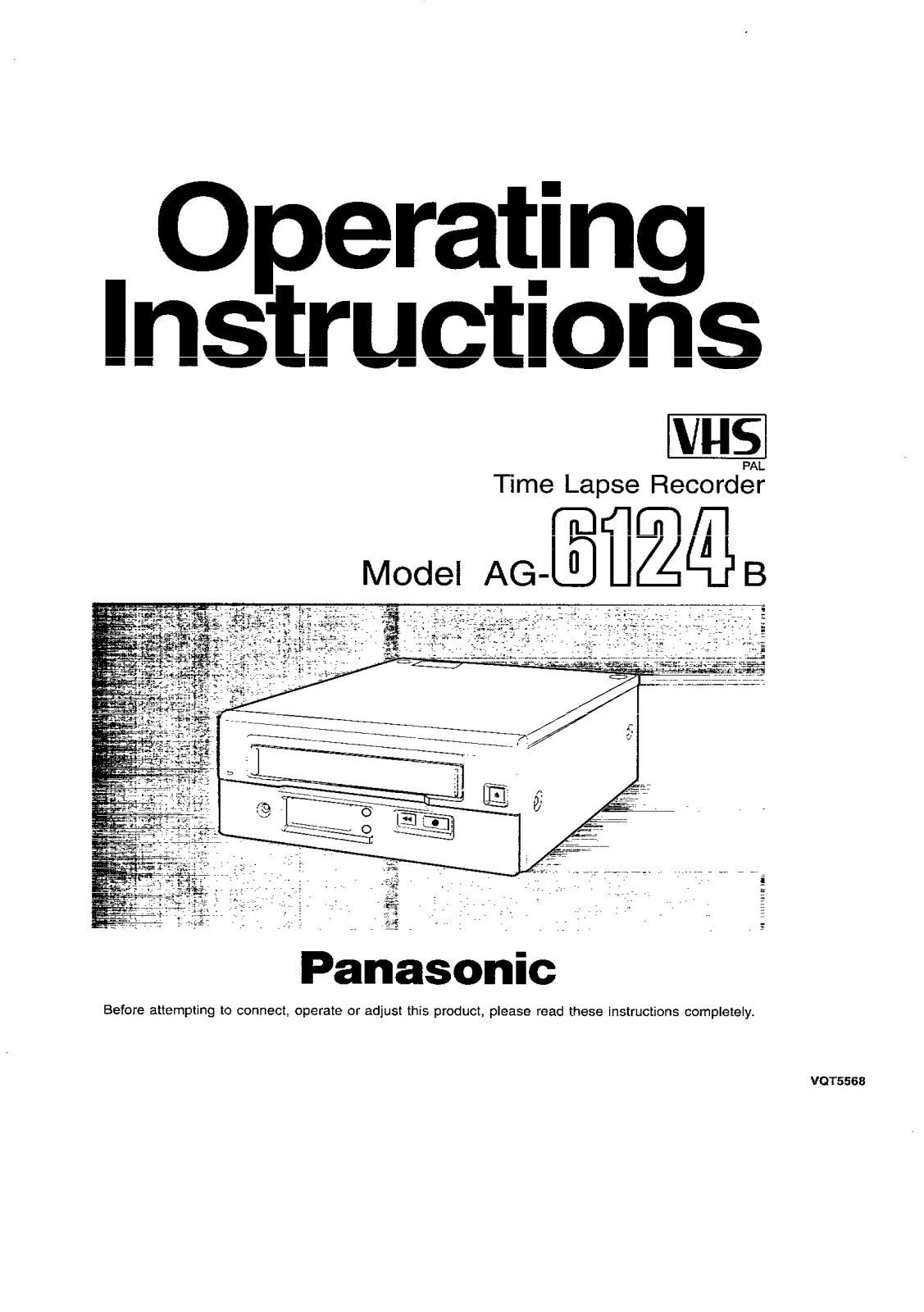 Panasonic AG-6124B User Manual