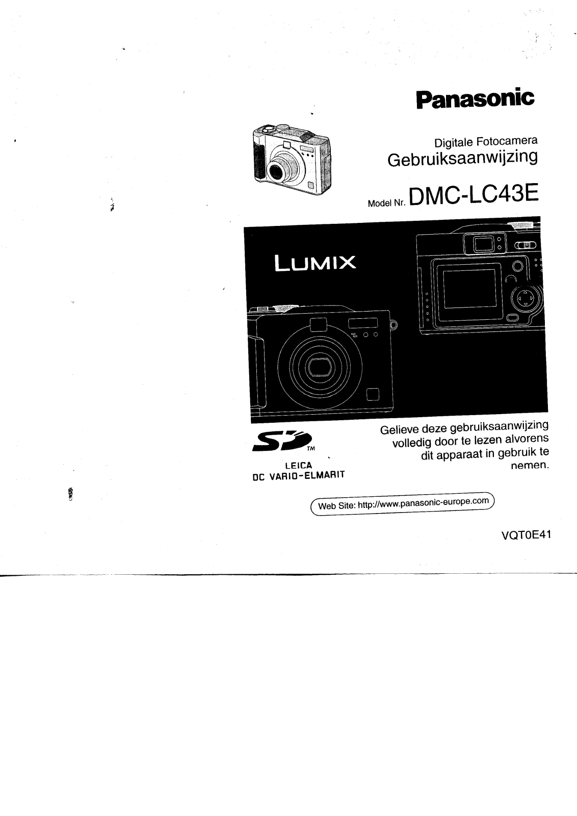 PANASONIC DMCLC43E User Manual