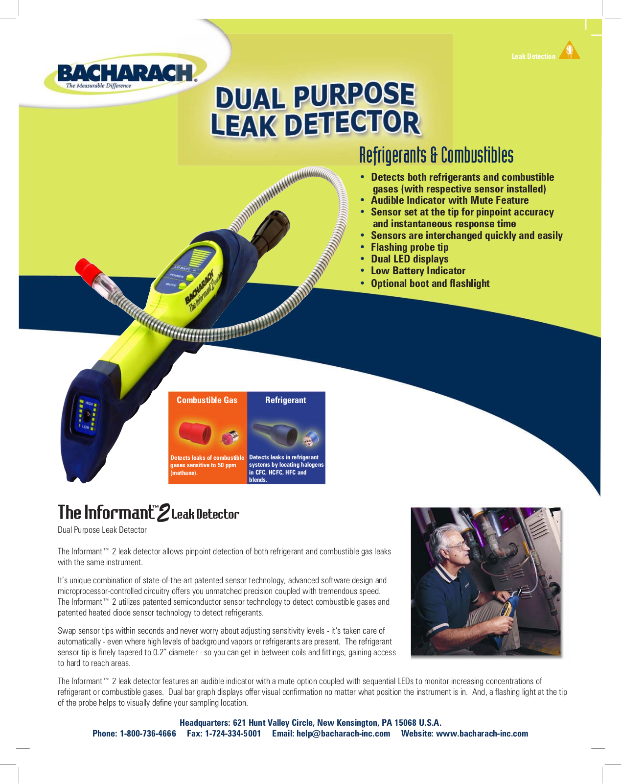 Bacharach Dual Purpose Leak Detector User Manual