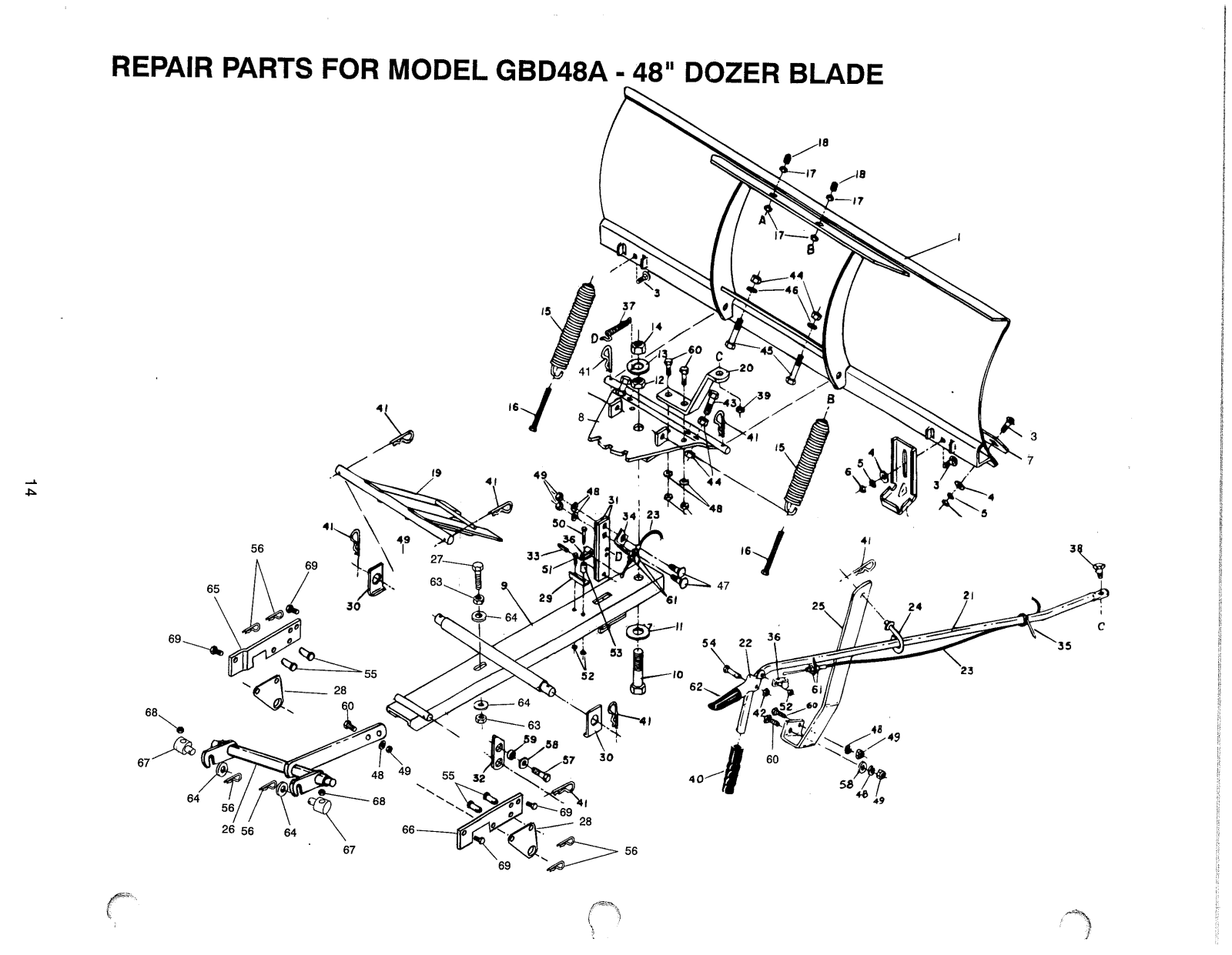 AYP GBD48A Parts List