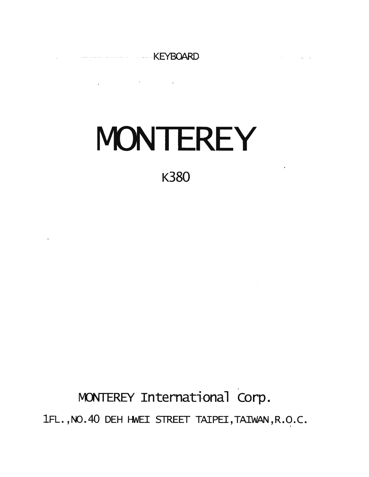 Monterey 46AK380 User Manual