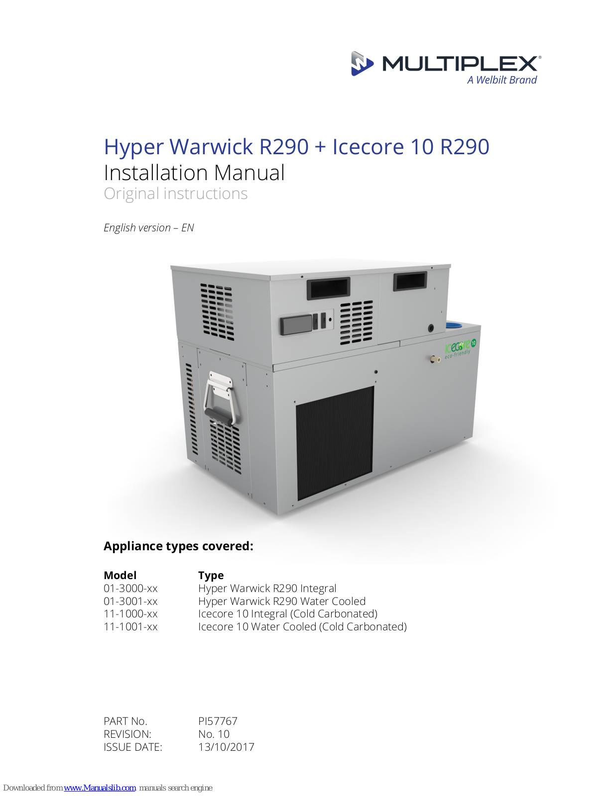 Multiplex Hyper Warwick R290, Icecore 10 R290 Installation Manual