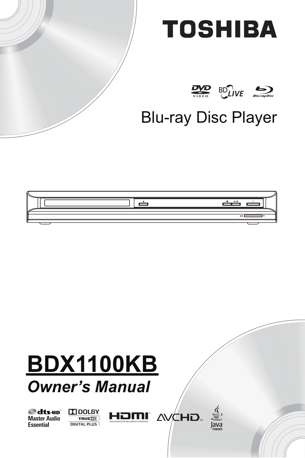 Toshiba BDX1100 User Manual