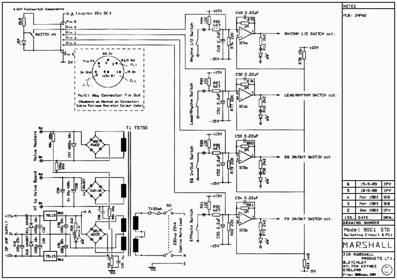 Marshall 9001-2 Schematic