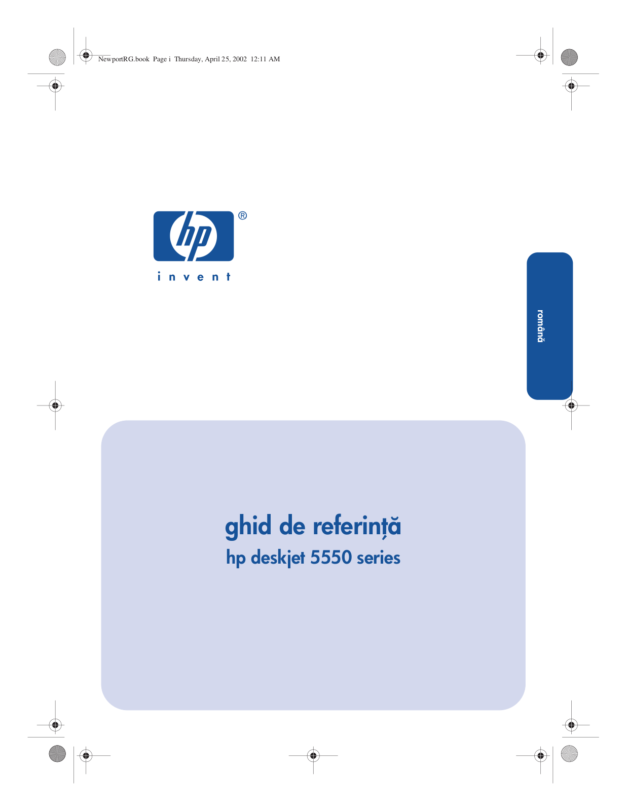 HP Deskjet 5550 Reference Guide