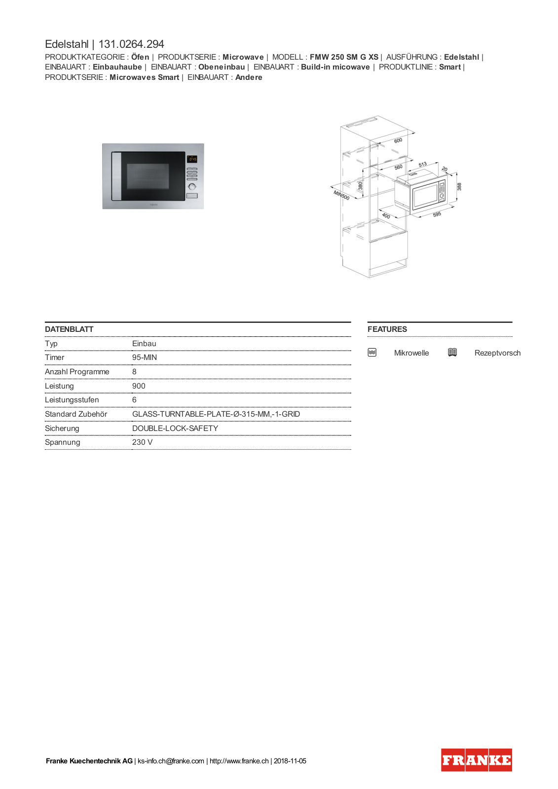 Franke 131.0264.294 Service Manual