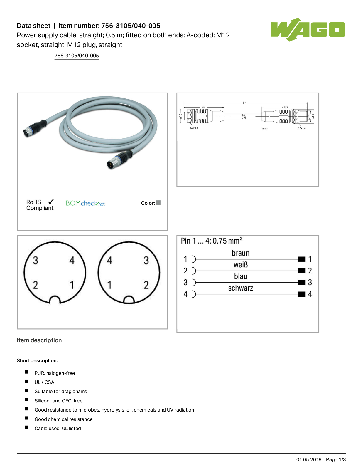 Wago 756-3105/040-005 Data Sheet