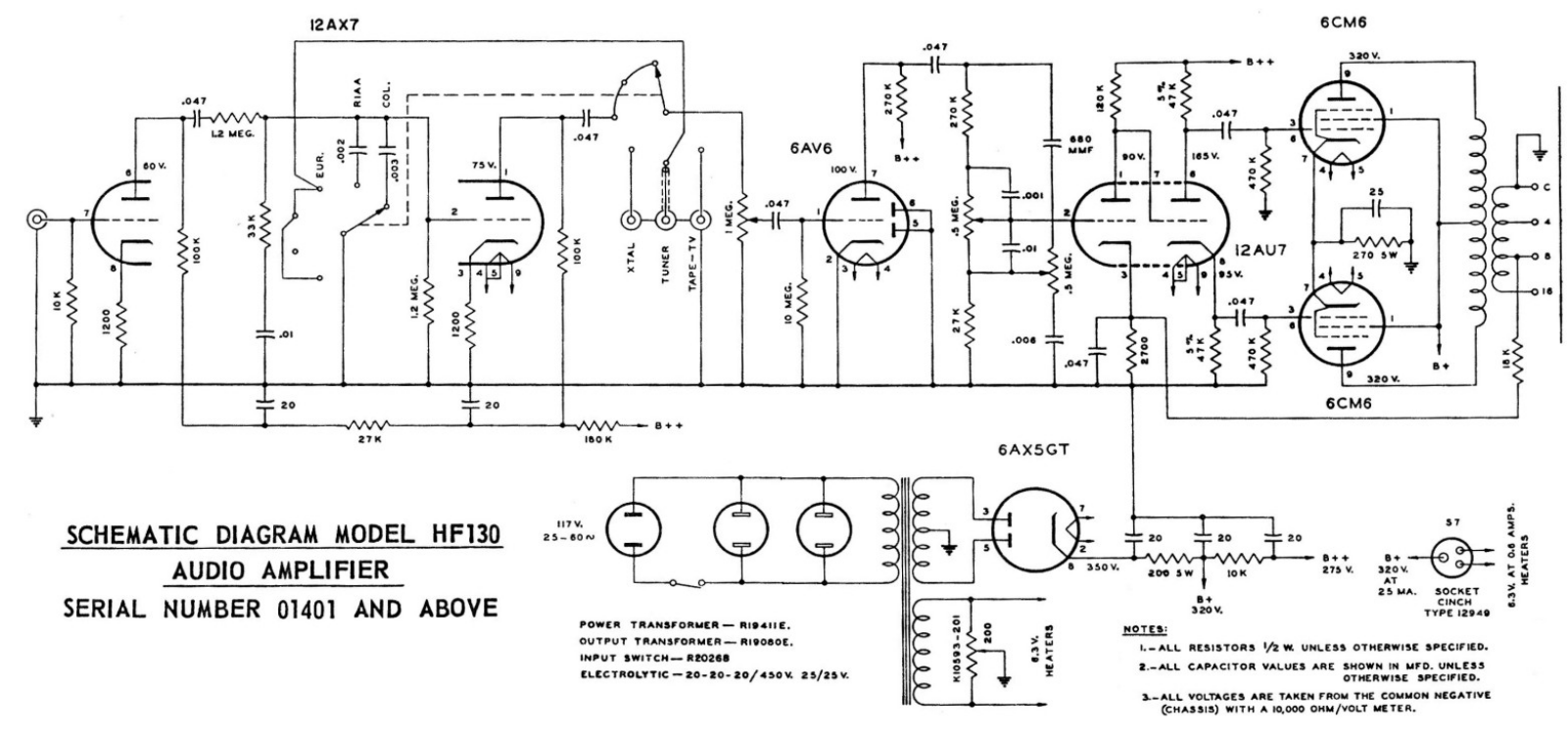 Northern Electric hf130 schematic