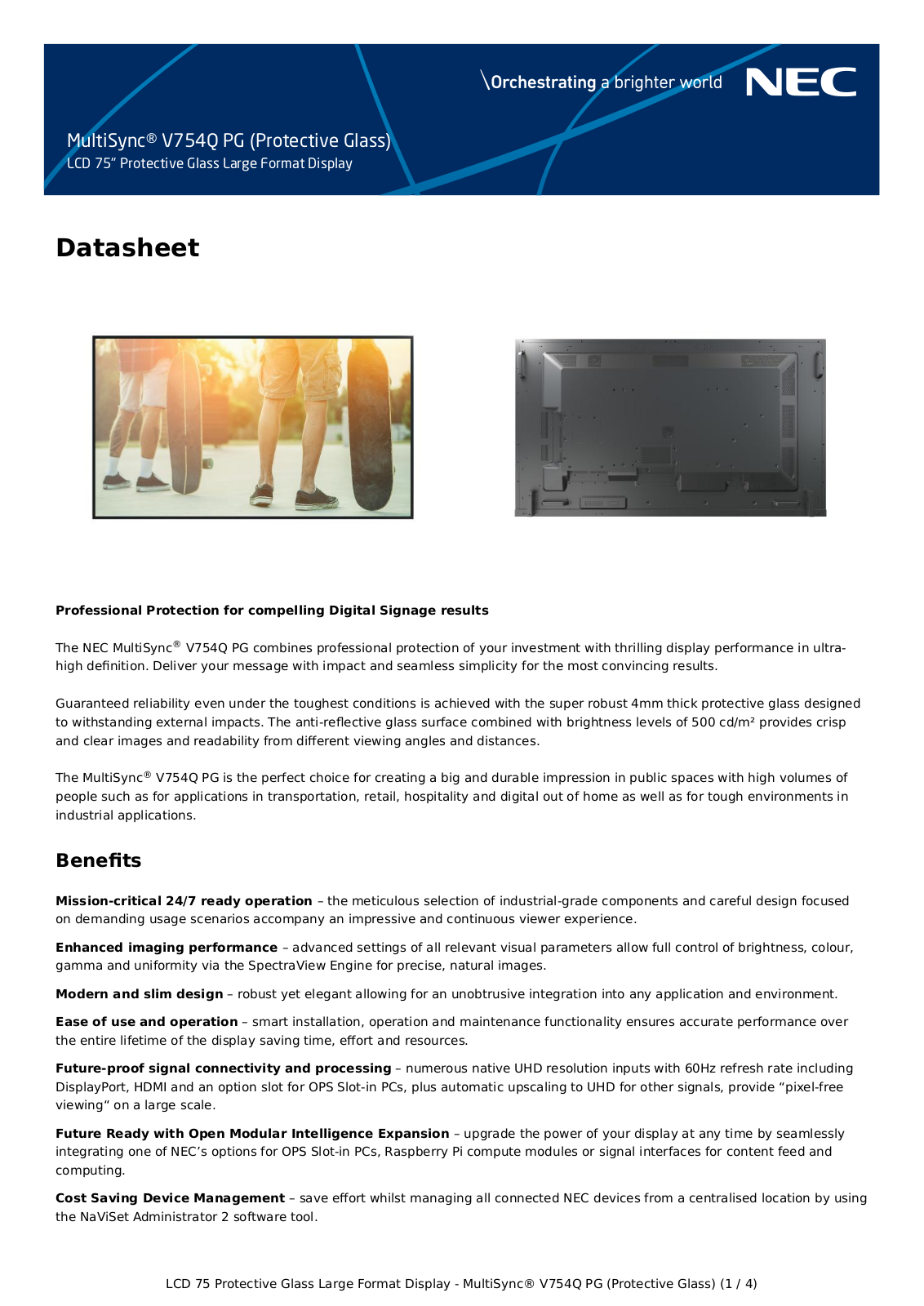 NEC V754Q PG data sheet