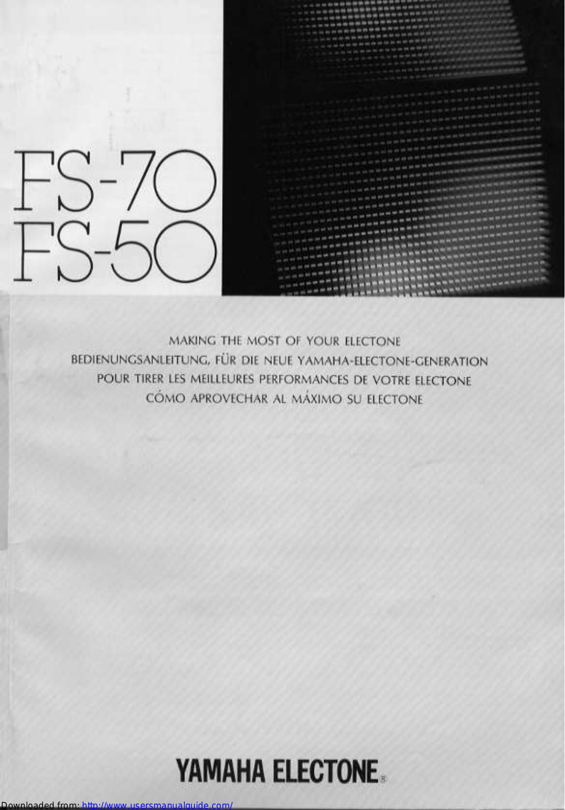 Yamaha Audio FS-70, FS-50 User Manual