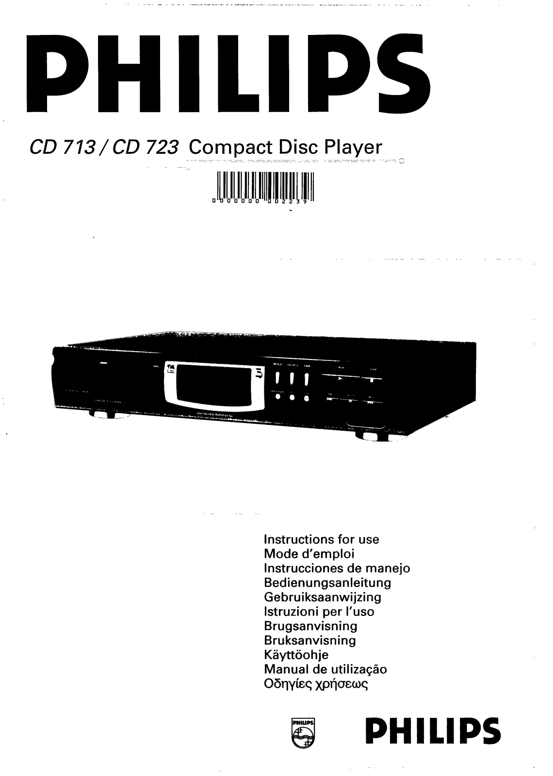 Philips CD723, CD713 User Manual