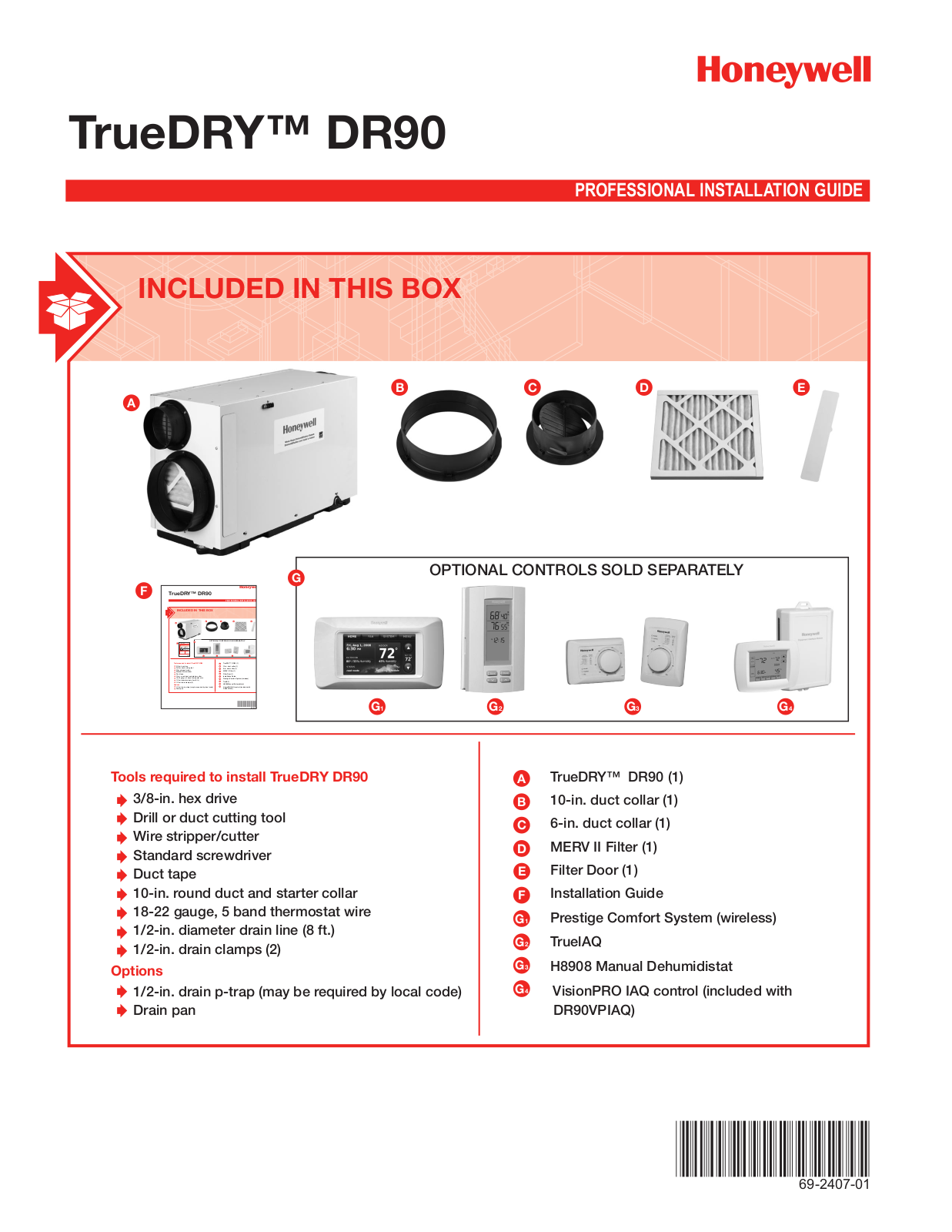 Honeywell DR90 User Manual