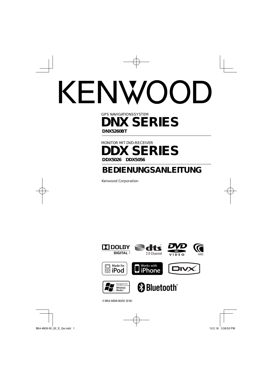 Kenwood DDX5056, DNX5260BT, DDX5026 User Manual