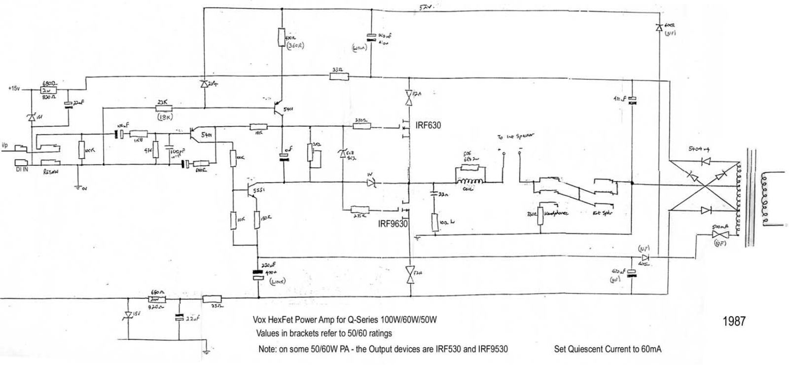 Vox qspa2 schematic