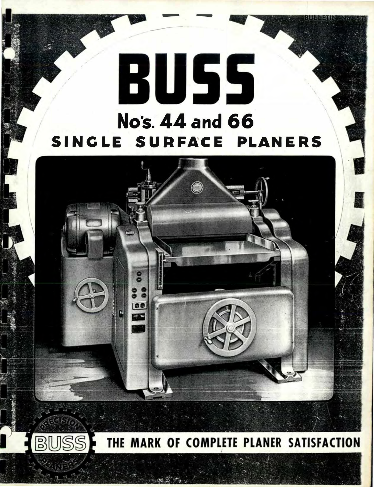 Buss Machine Works Model 44 and 66 Planers - ManualMachine.com