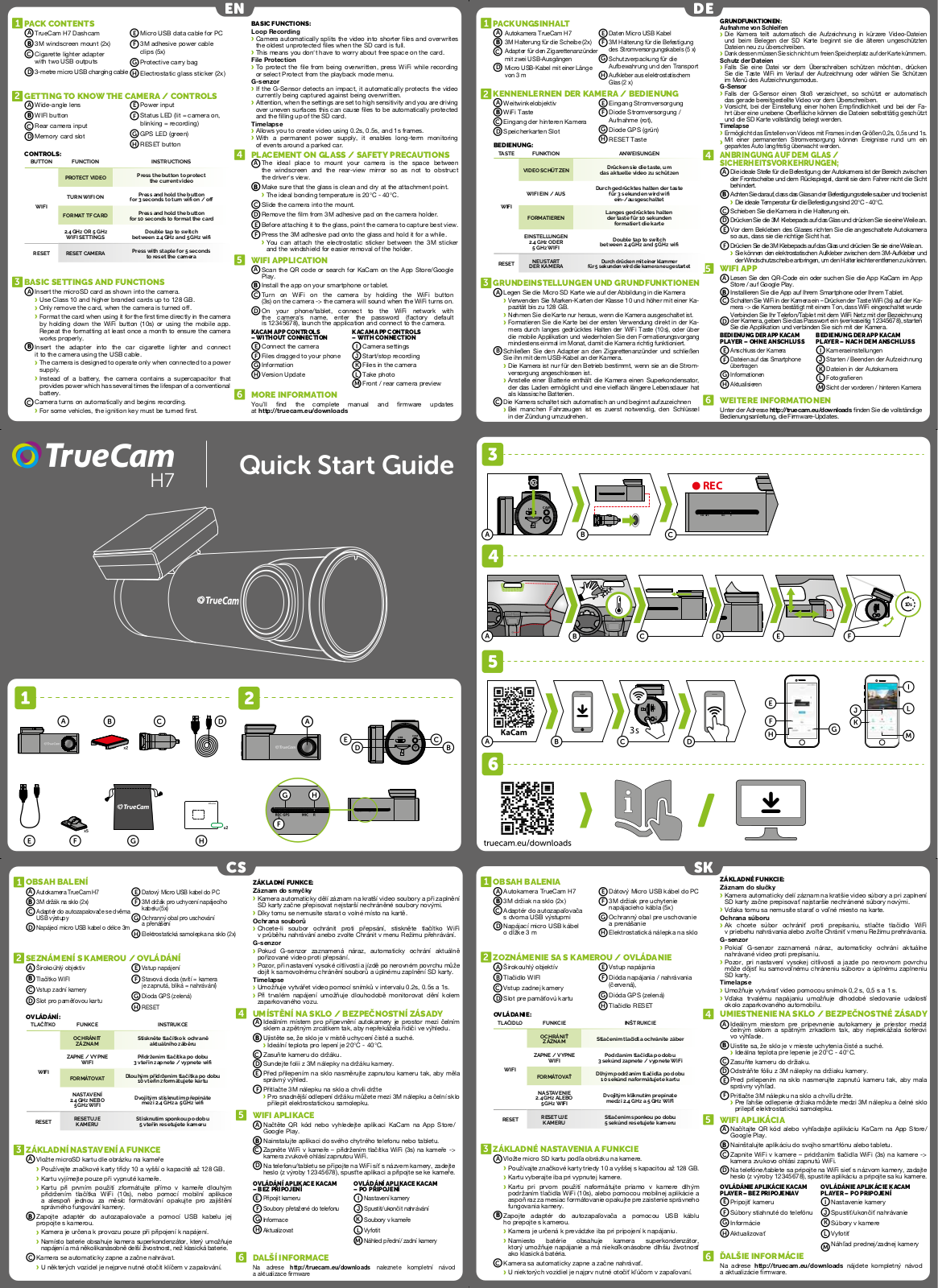 TrueCam H7 Quick Start Guide