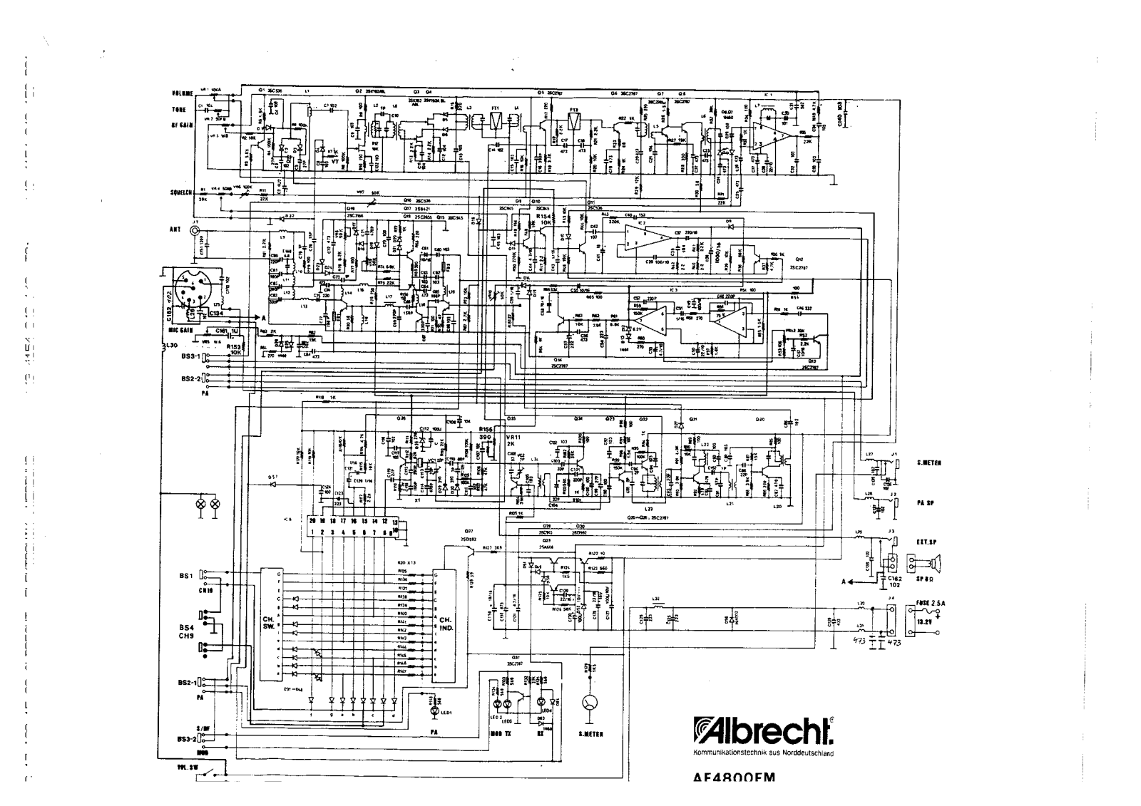 Albrecht AE 4800 Circuit Diagram