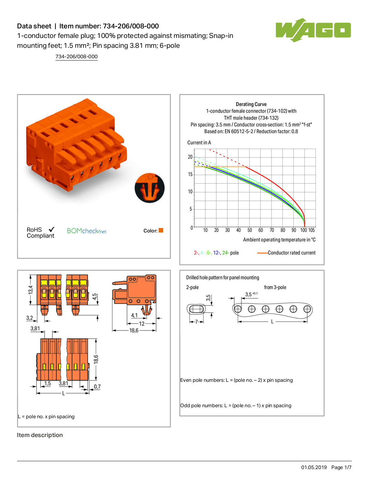 Wago 734-206/008-000 Data Sheet