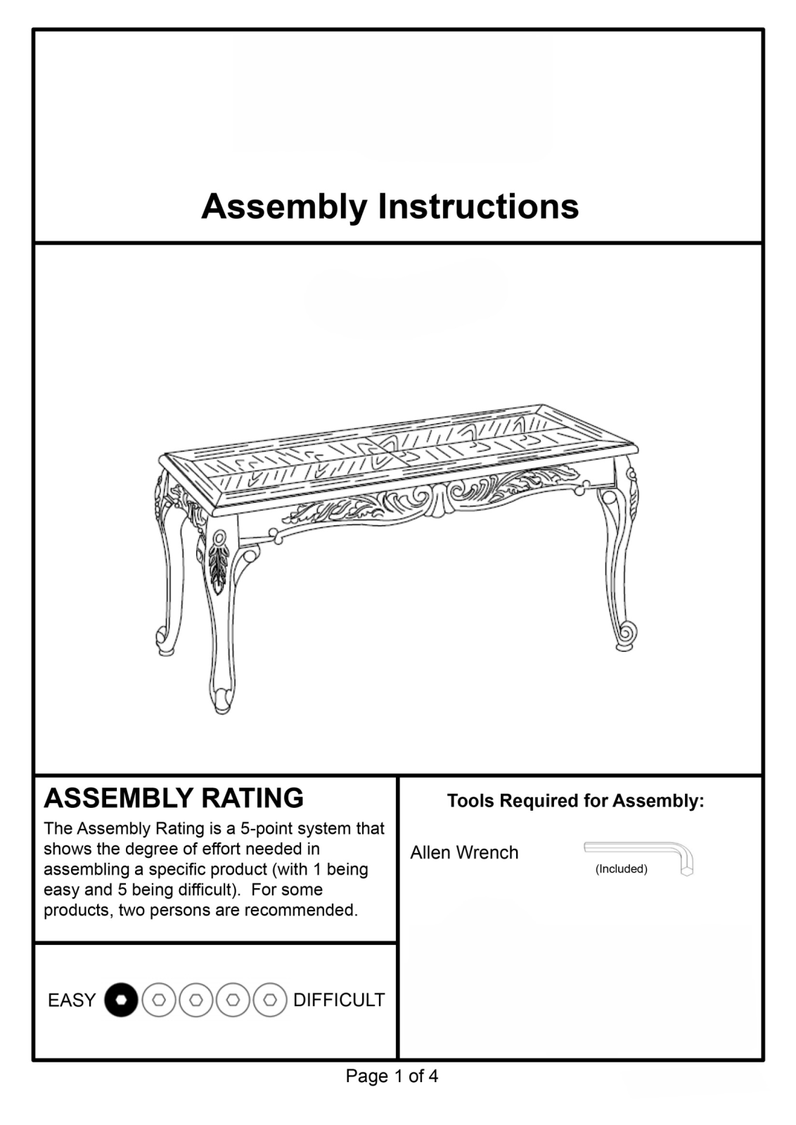 Astoria Grand BNZB7384 Assembly Instructions - ManualMachine.com