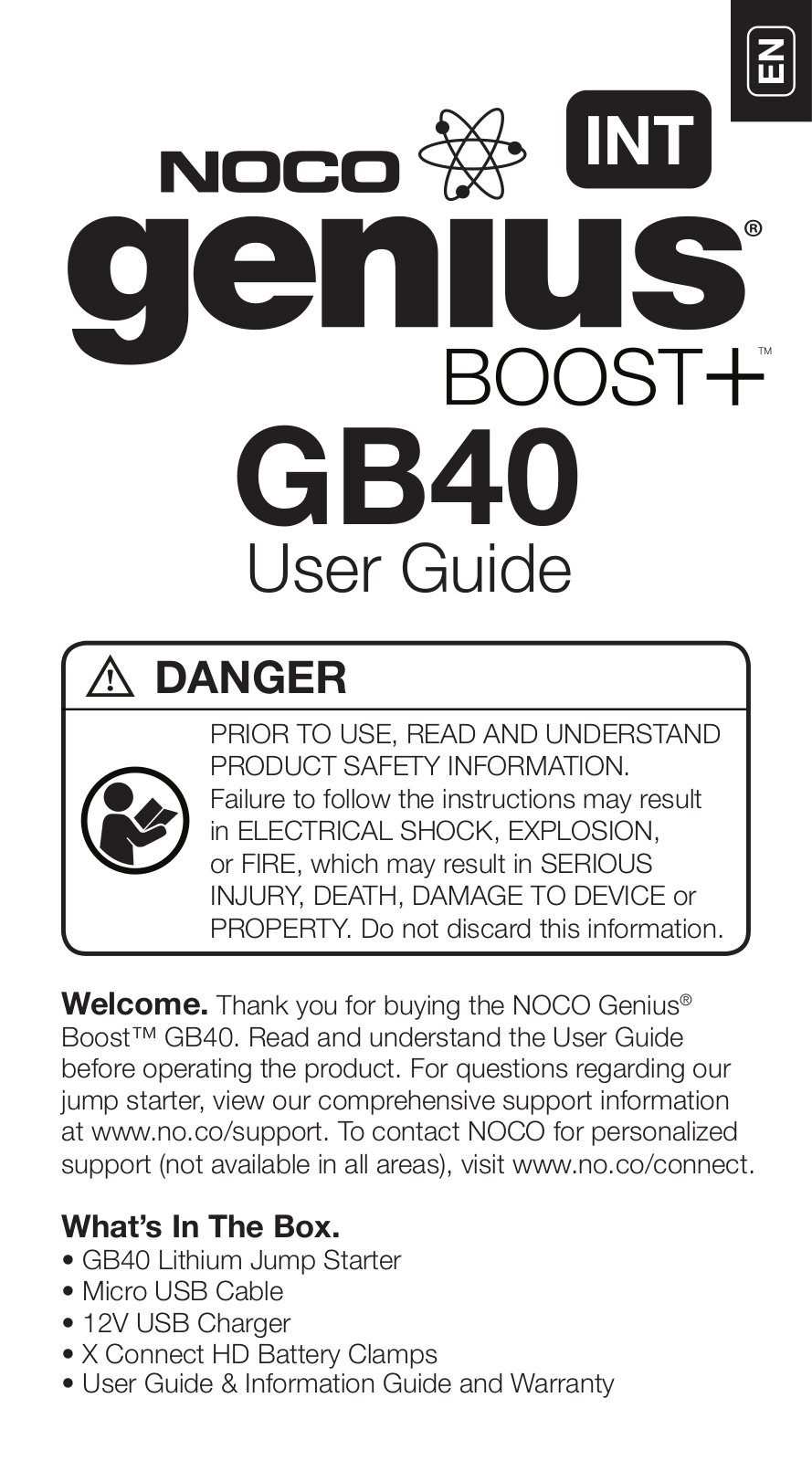 Noco GB40 User Manual