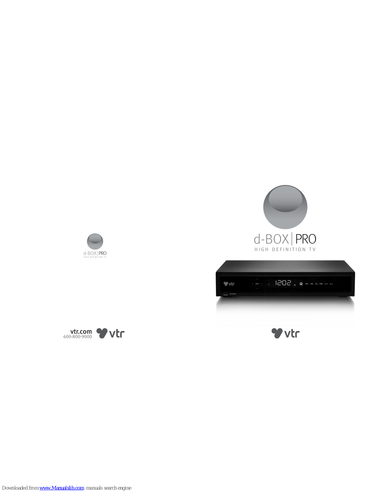 vtr d-box|Pro User Manual - ManualMachine.com