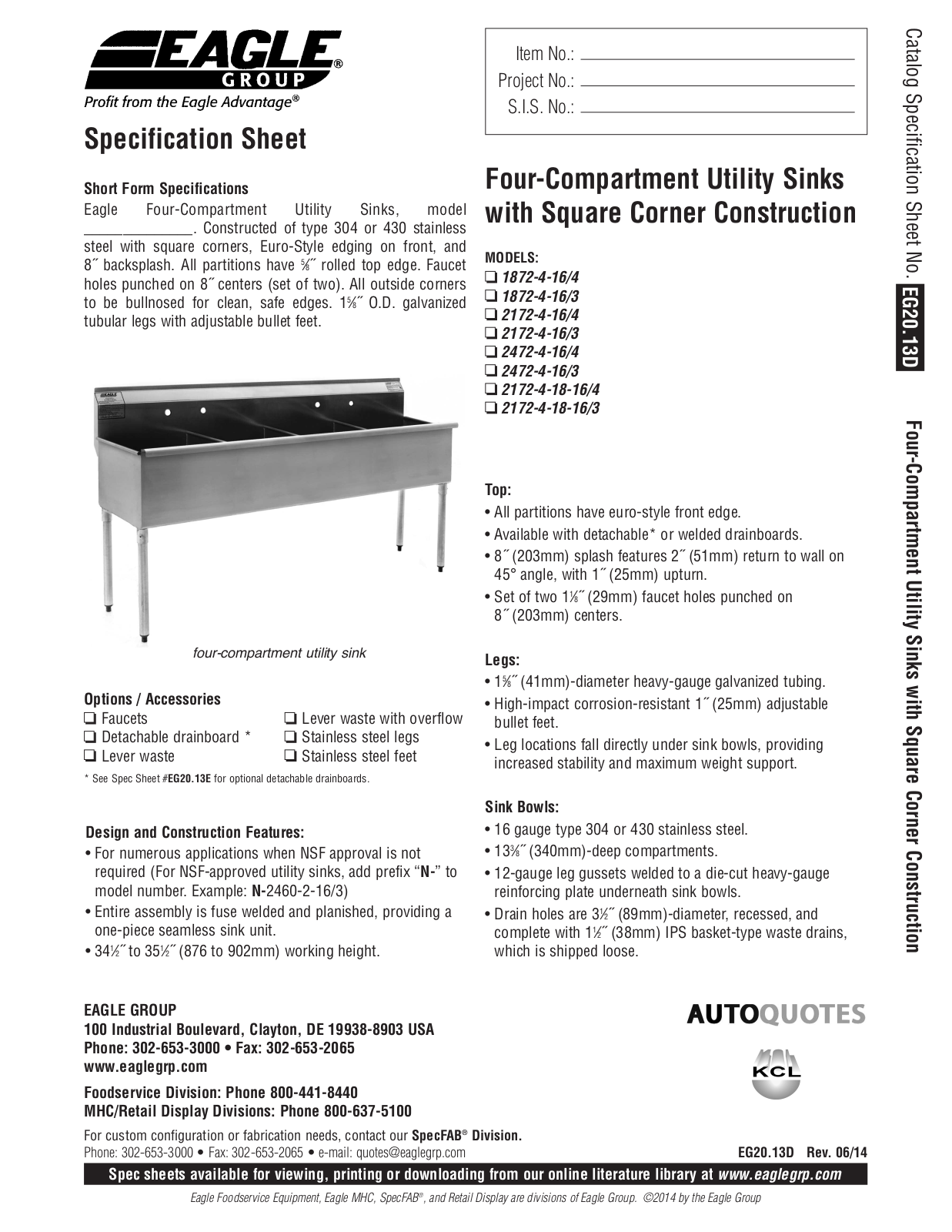 Eagle 1872-4-16-3 User Manual