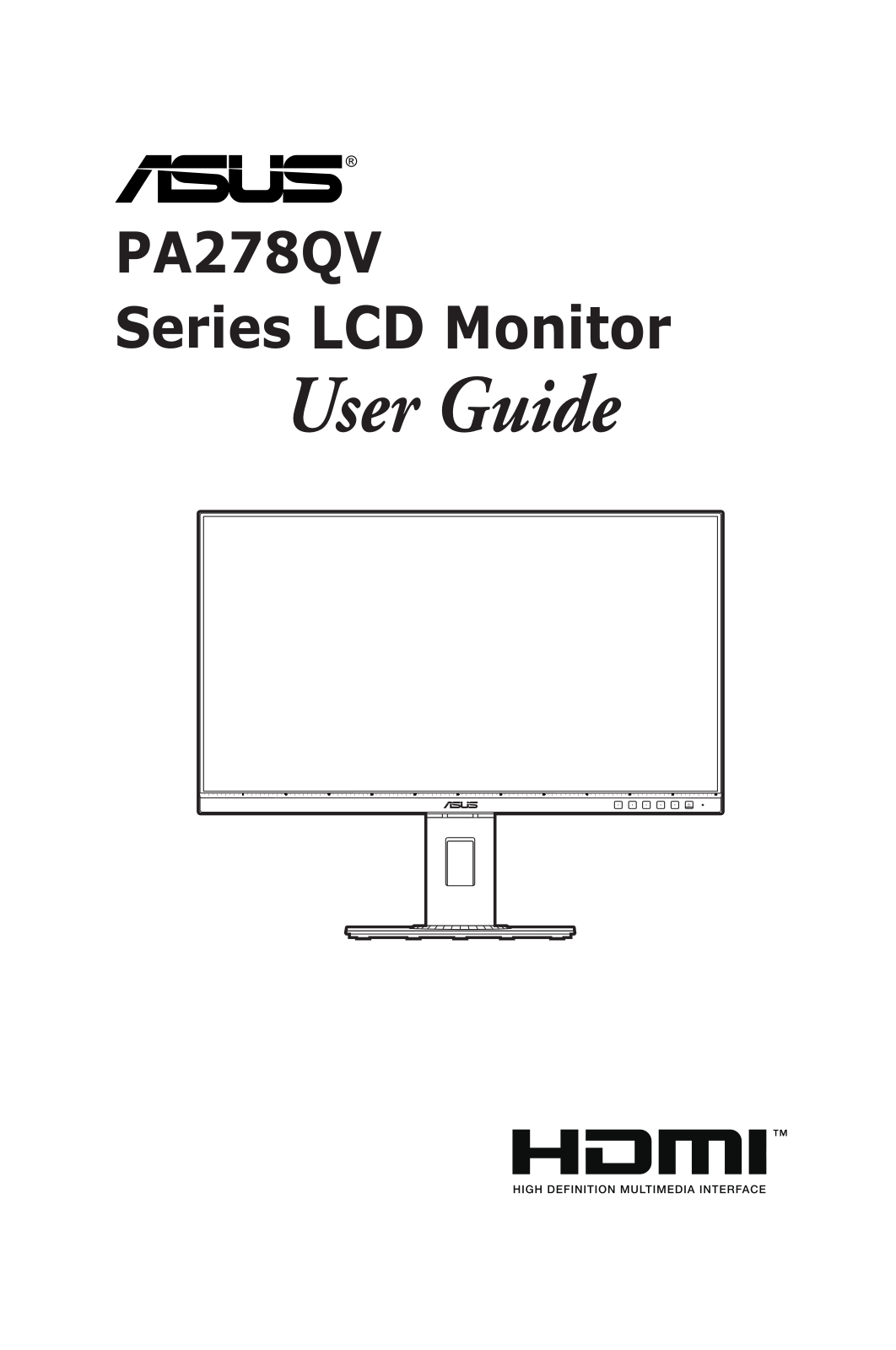 Asus PA278QV User Manual