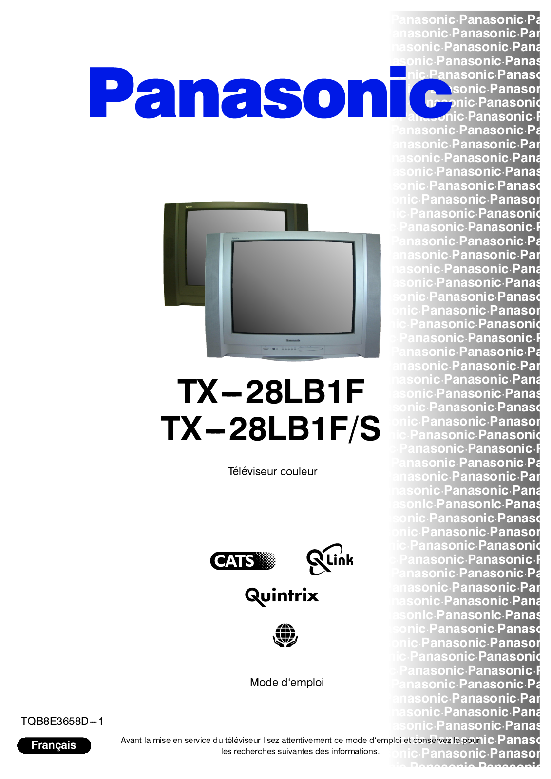 PANASONIC TX-28LB1FS, TX-28LB1F User Manual