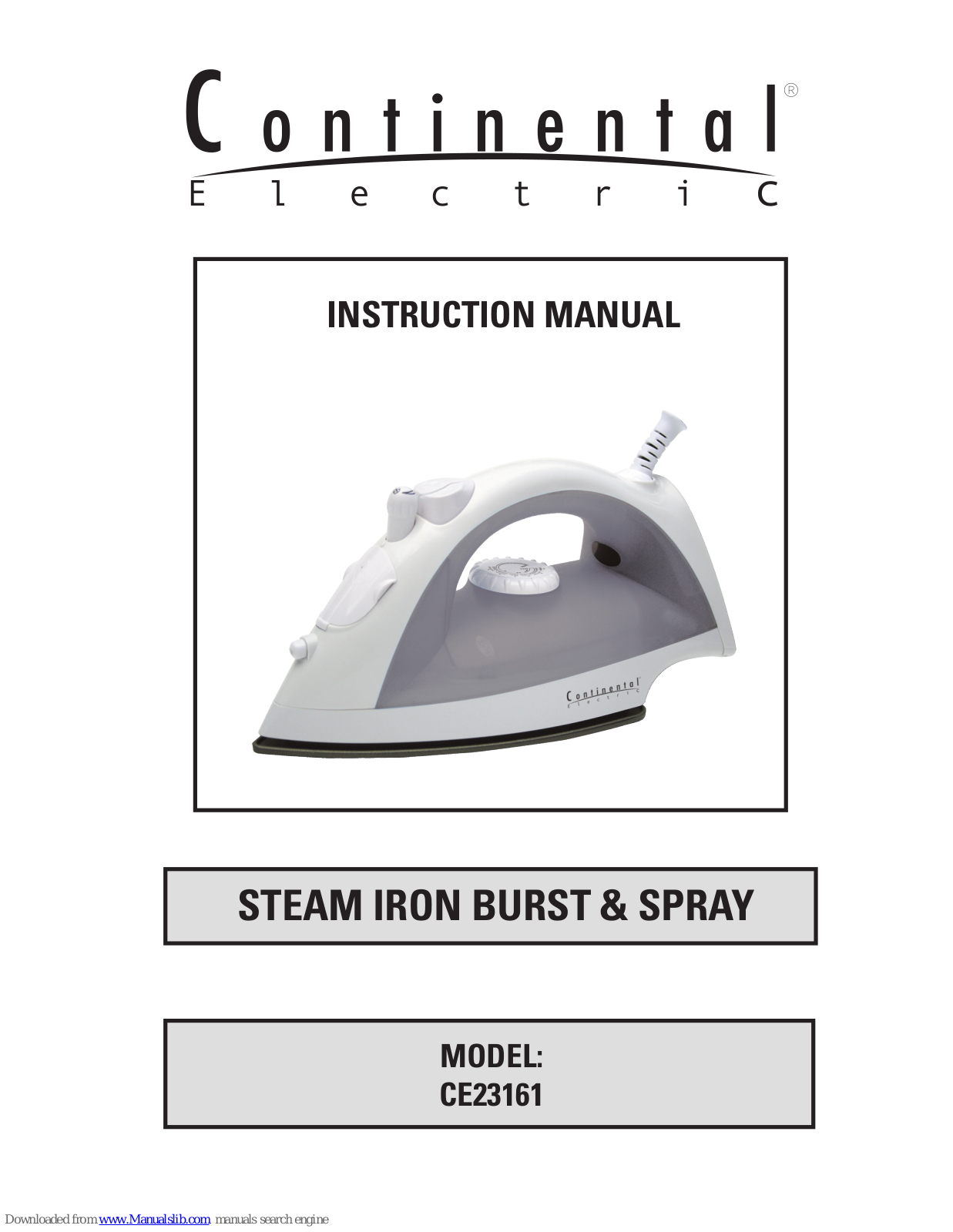 Continental Electric CE23161 Instruction Manual