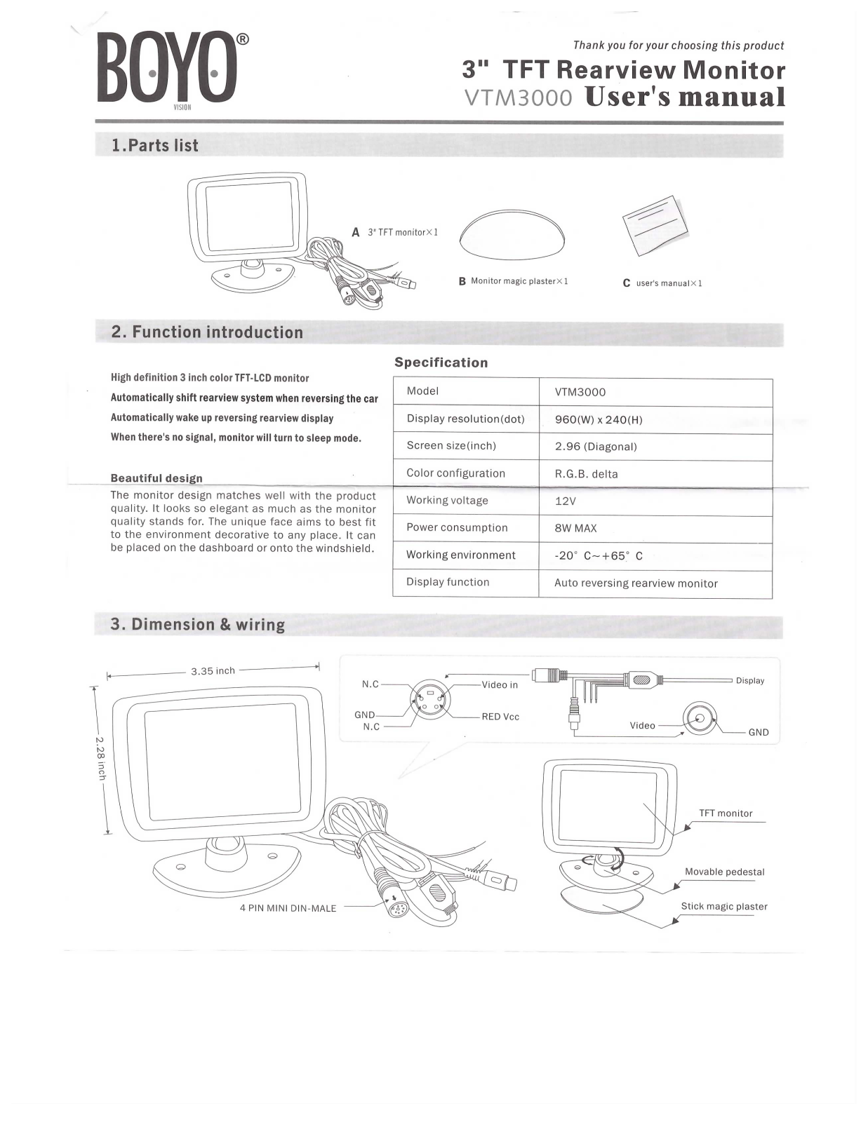 Boyo VTM3000 User Manual - ManualMachine.com
