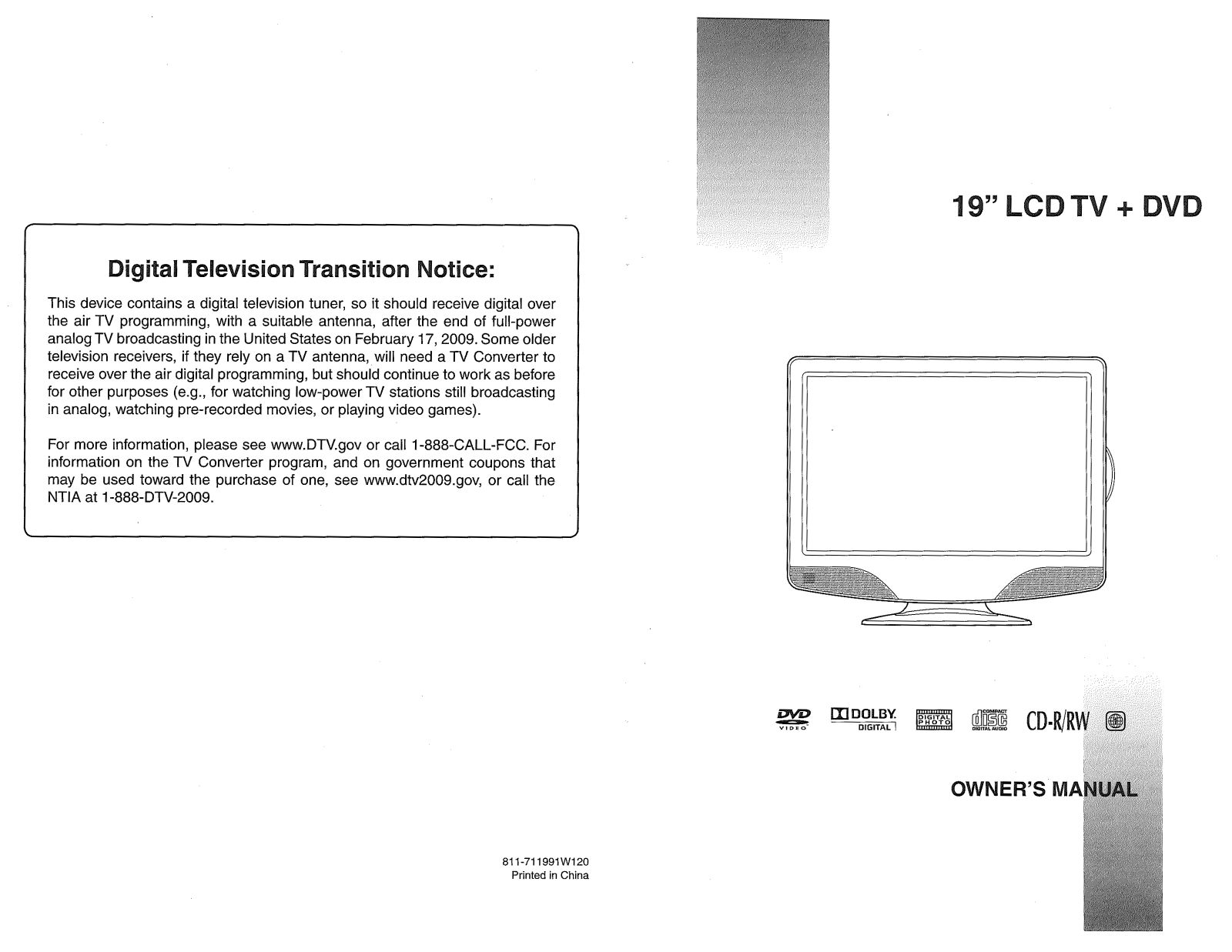 Jensen FPE1908DVDC User Manual