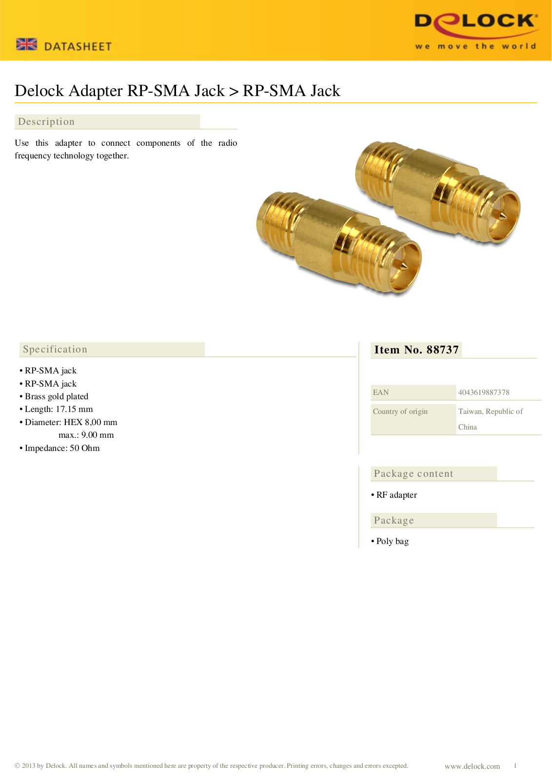 DeLOCK 88737 User Manual