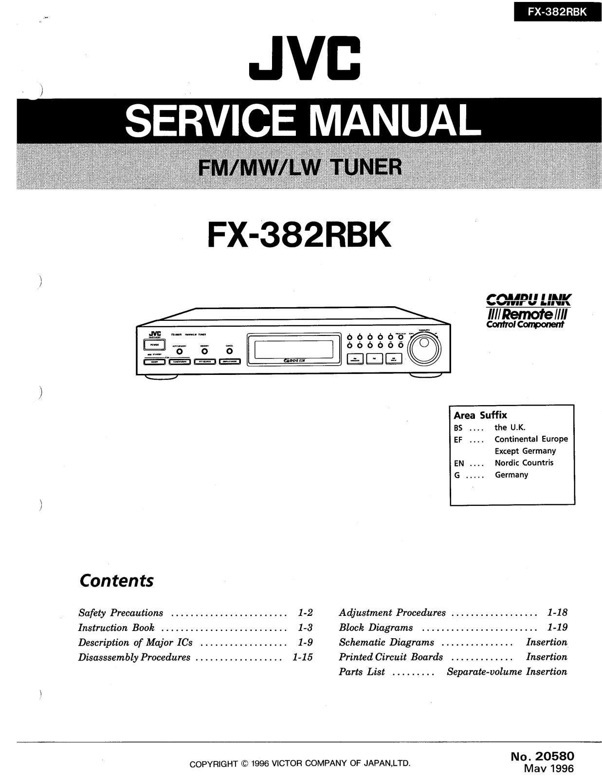 JVC FX-382RBK Service Manual