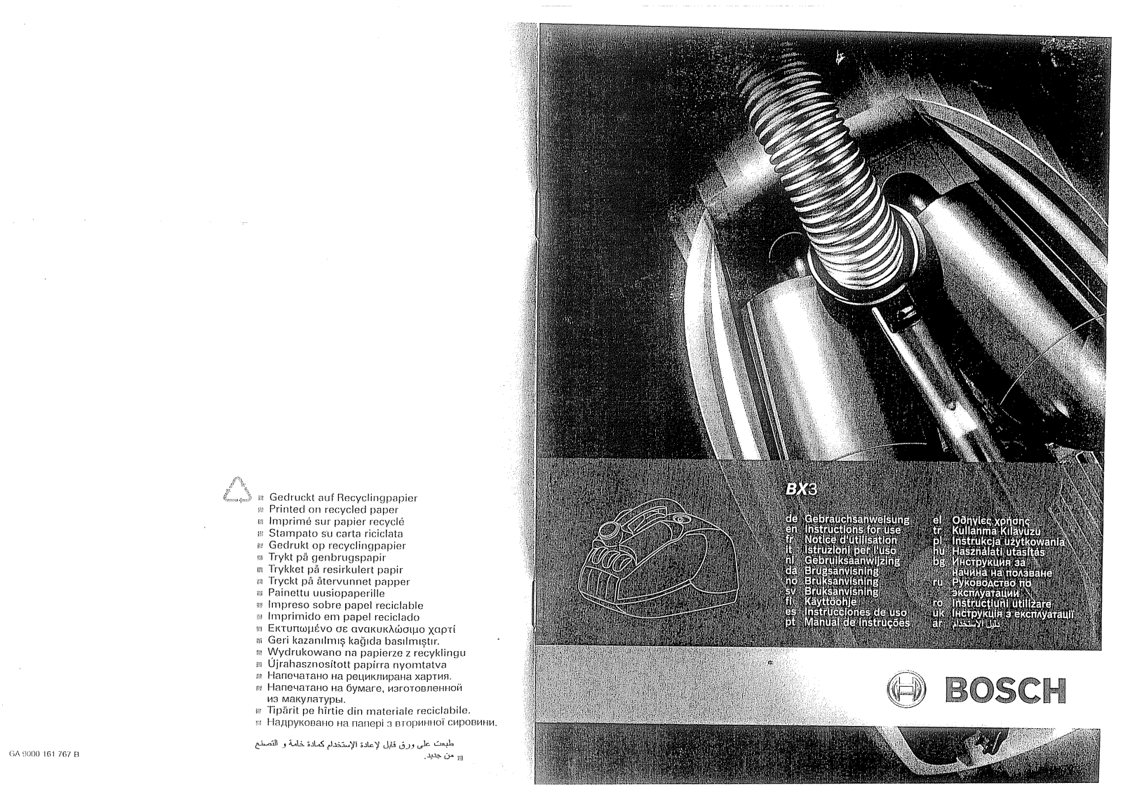 Bosch BX 32130 User Manual