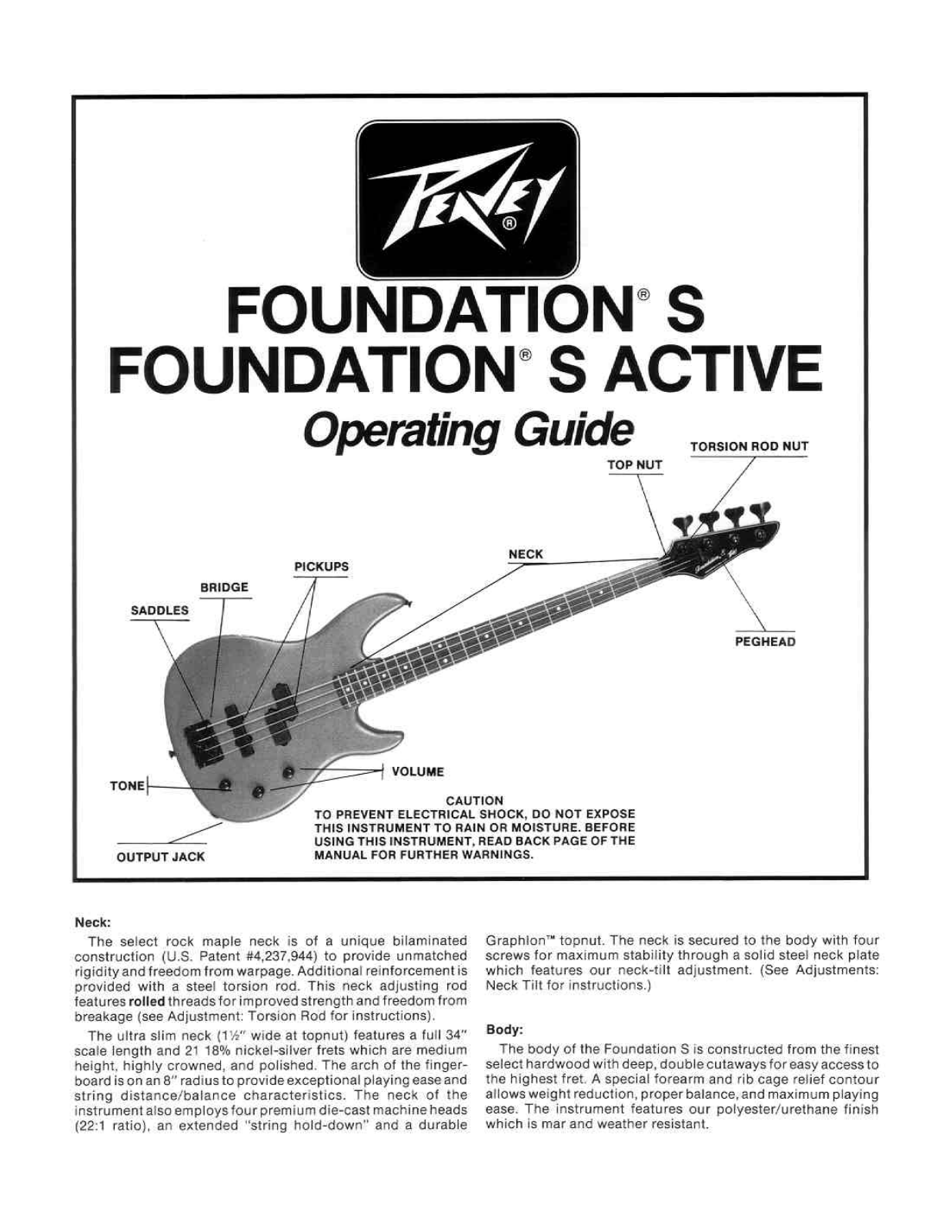 Peavey Foundation S Active User Manual