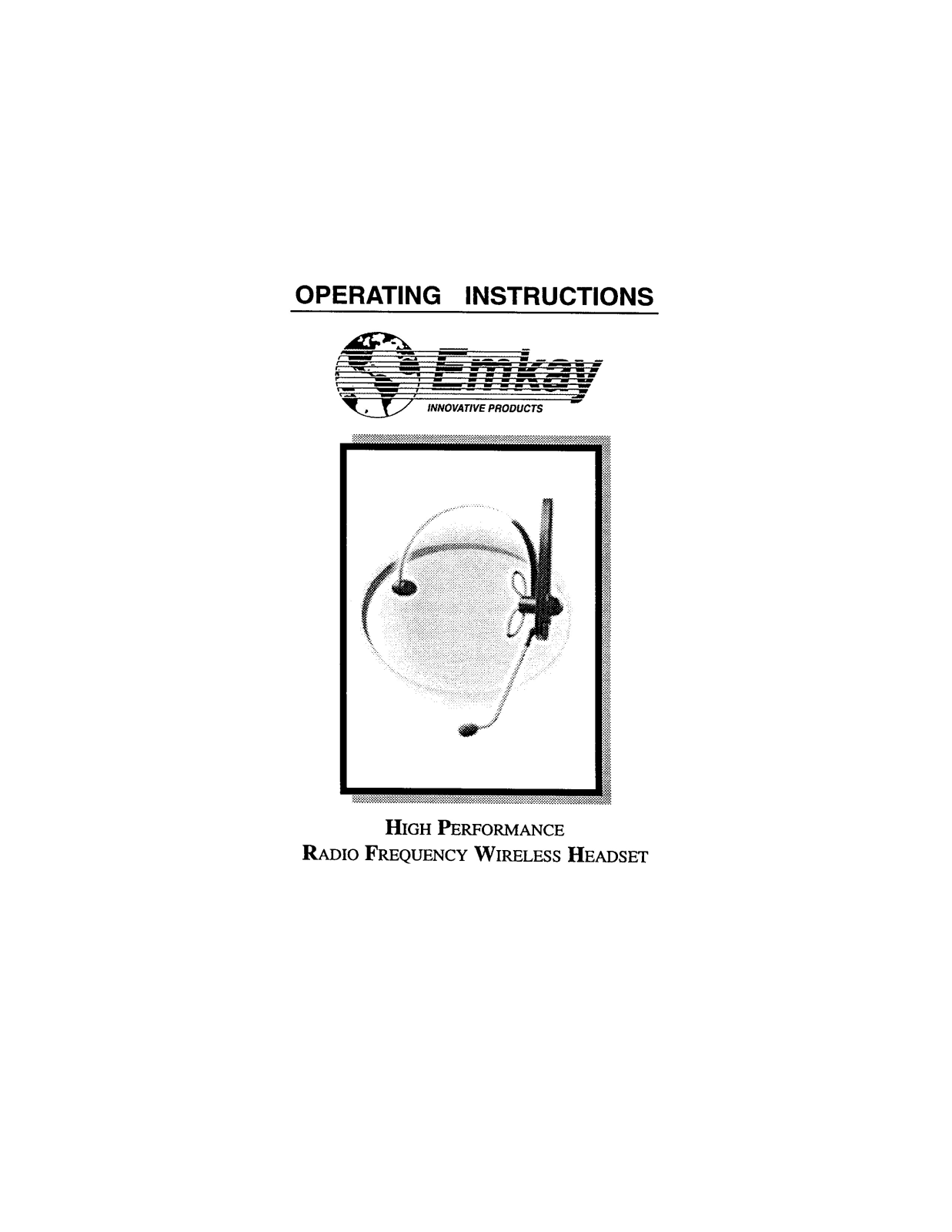 Emkay Innovative RF100 Product Manual