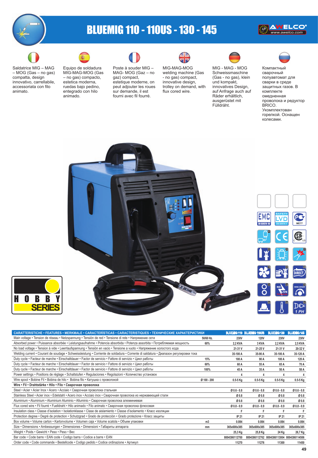 Awelco BLUEMIG 110US User Manual