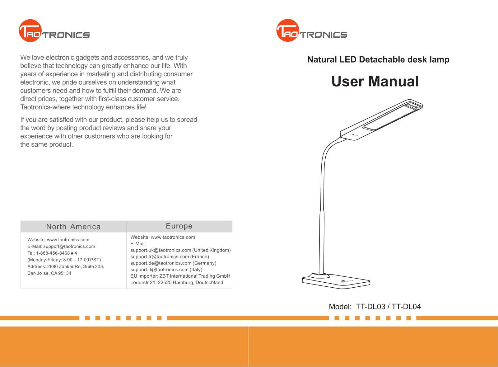 TaoTronics TT-DL04 User Manual