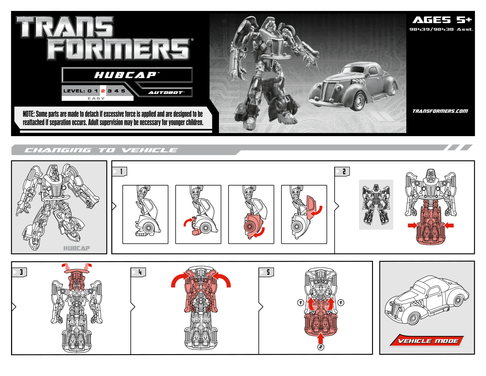 HASBRO Transformers Hubcap User Manual